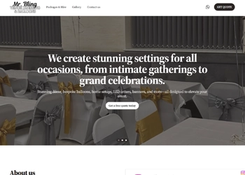 Mr Bling Venue Dressing